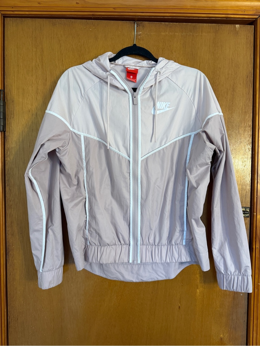 Nike Lavender Hooded Windbreaker Jacket with White Trim